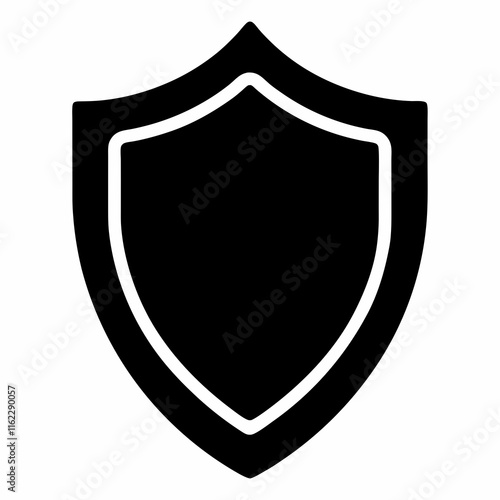 Proxy Shield Black Silhouette Vector