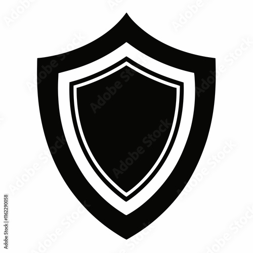 Proxy Shield Black Silhouette Vector