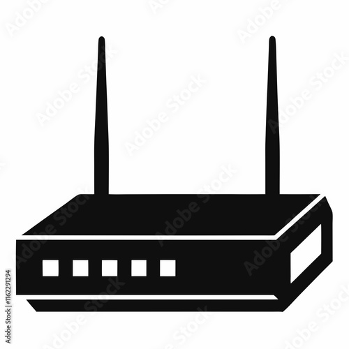 Router Silhouette Vector Art