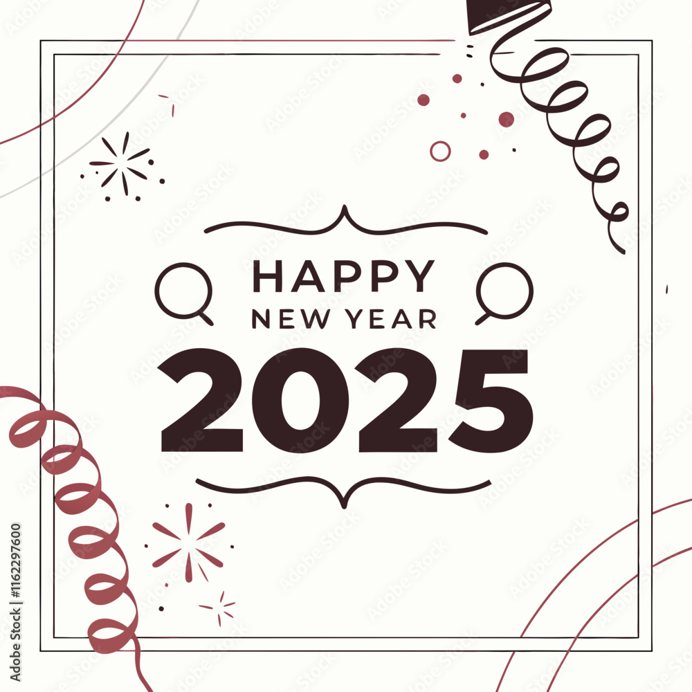 Naklejka premium happy new year