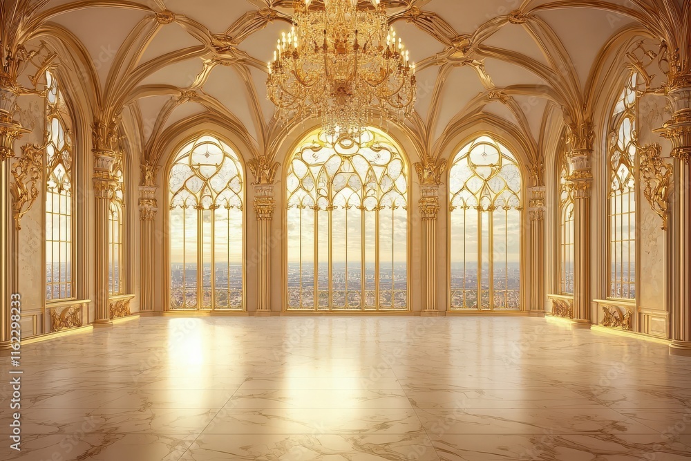 Captivating visual elements adorn the ballroom's interior design. Captivating visual elements adorn the ballroom's interior design.