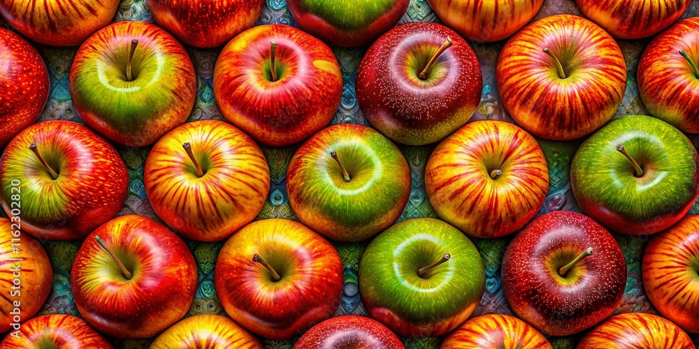 Apple Pattern Background - Abstract Art Apple Pattern Background - Abstract Art