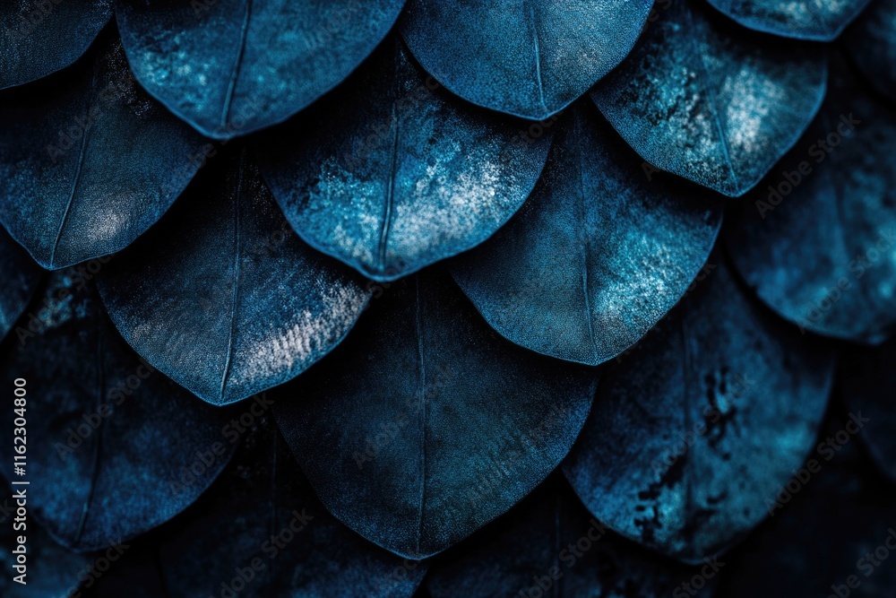 Obraz premium Blue Dragon Scale Close Up