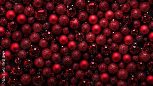 Red Christmas ball background