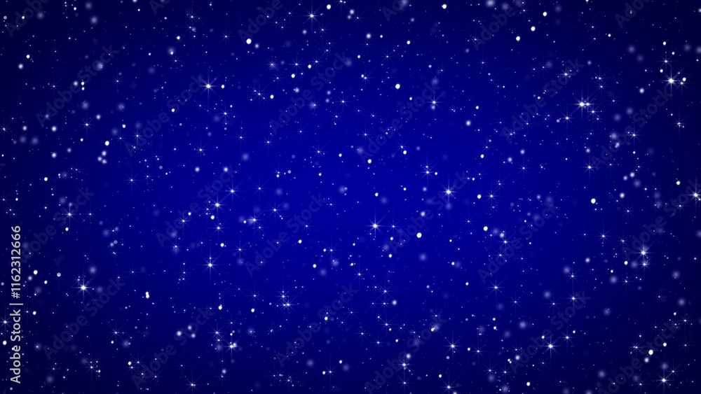 abstract blue night sky background with shiny glitter stars and bokeh lights, space and science technology and winter social media design element abstract blue night sky background with shiny glitter stars and bokeh lights, space and science technology and winter social media design element