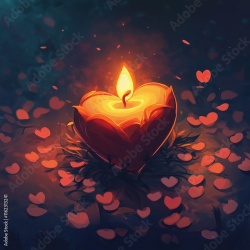 mystery theme for valentine's greeting card
