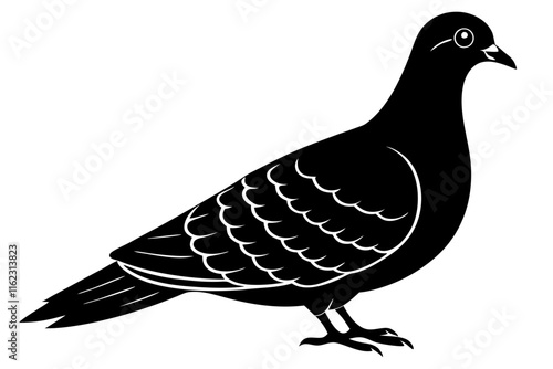 Mourning Dove Silhouette Vector Illustration photo