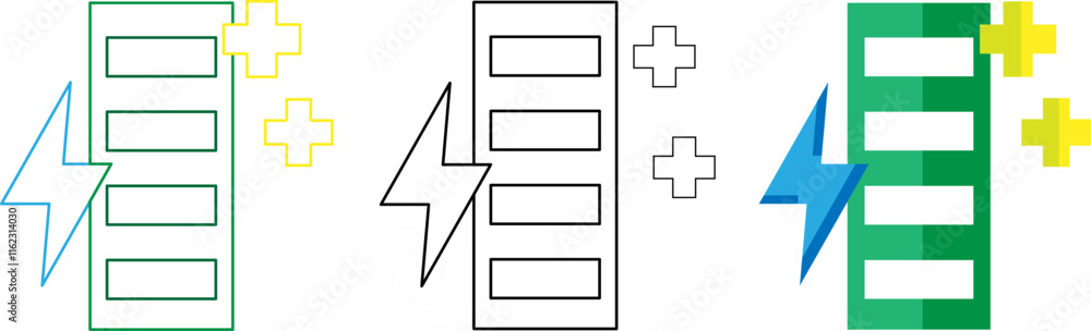 flash lightning bolt icon. Charging battery vector icon design. vector illustration flash lightning bolt icon. Charging battery vector icon design. vector illustration