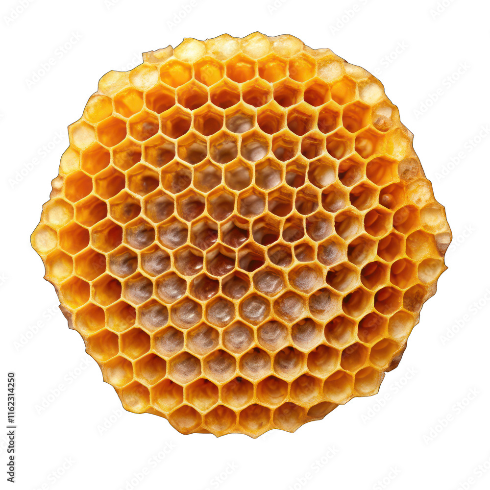 Yellow Honeycomb slice isolated on transparent background Yellow Honeycomb slice isolated on transparent background