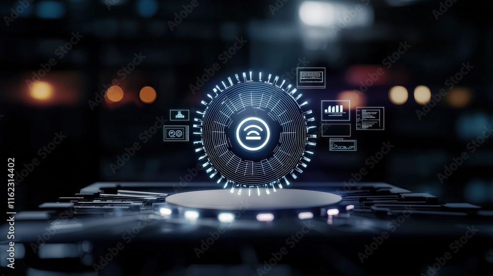 Obraz premium 3D holographic technology display