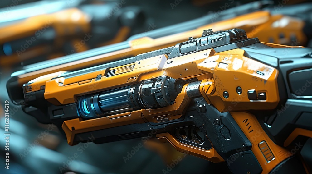Futuristic Laser Gun Concept for Sci-Fi Game Futuristic Laser Gun Concept for Sci-Fi Game