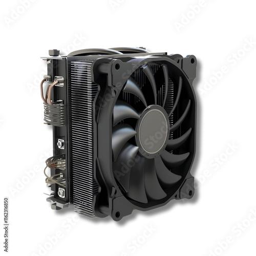 Desktop CPU cooler with dual fans for optimal heat dissipation