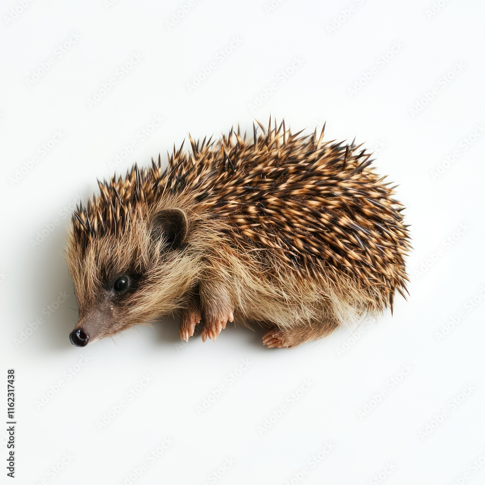 dead hedgehog Isolated on White Background Generative AI dead hedgehog Isolated on White Background Generative AI
