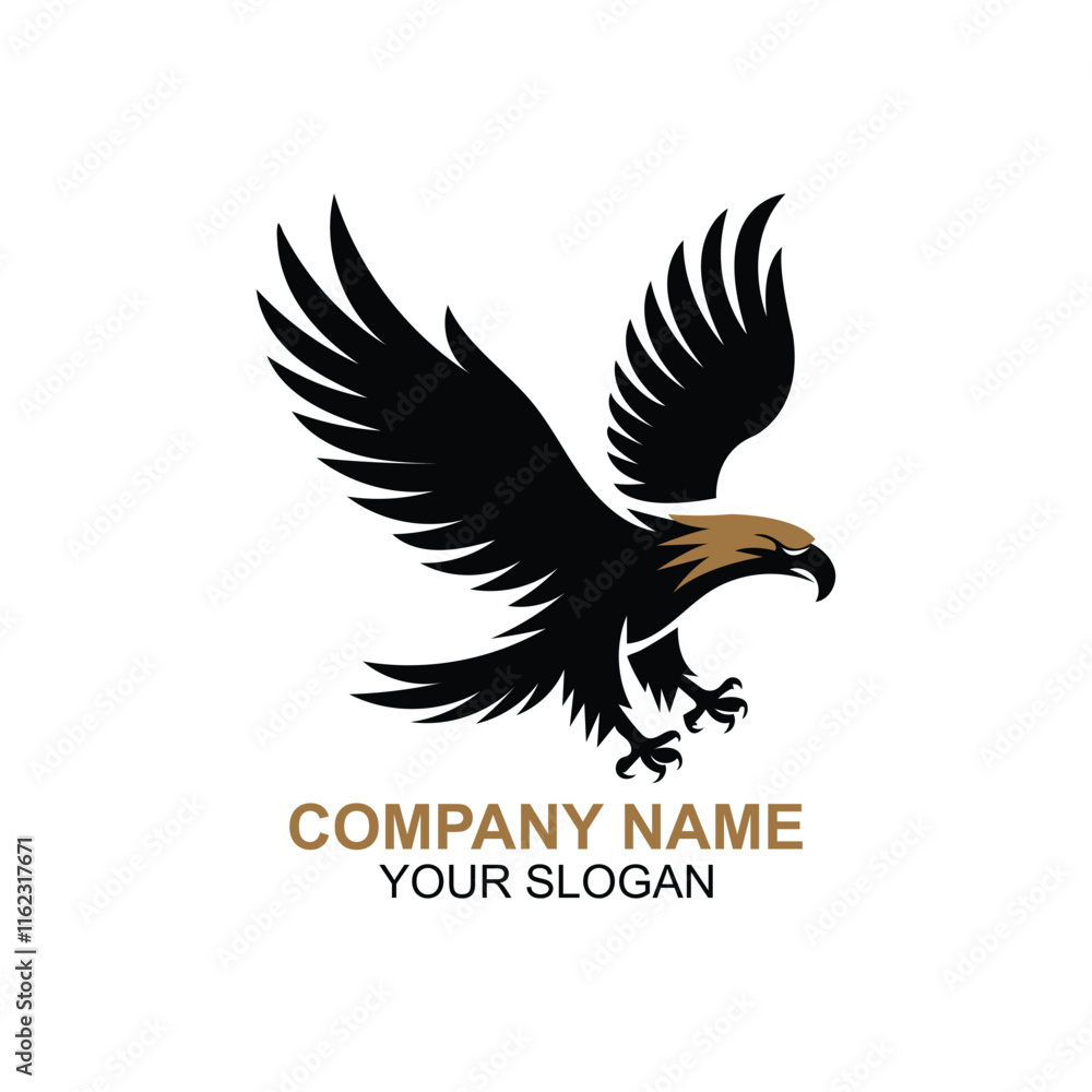 Fototapeta premium Flying eagle logo design. Eagle logo for your business. Flying bird logo