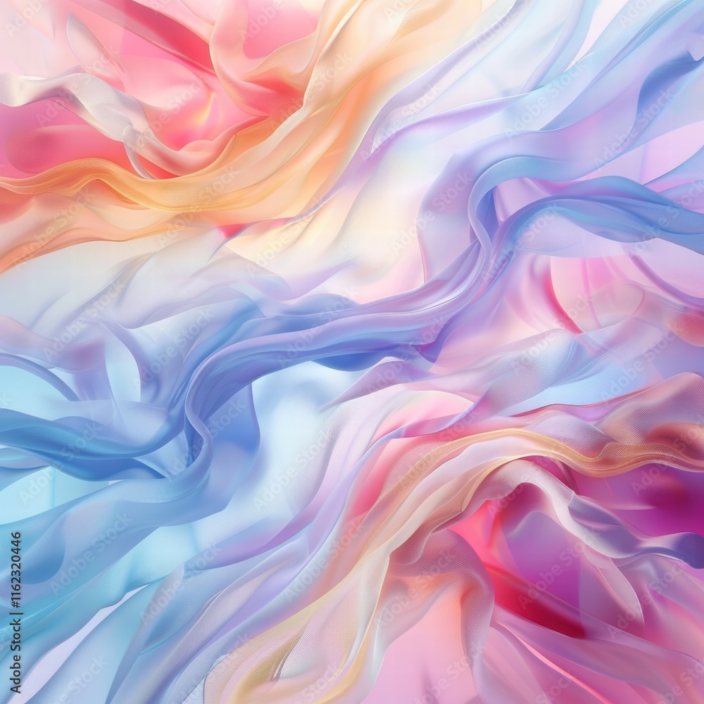Pastel Dream: An Abstract Symphony of Flowing Fabrics Pastel Dream: An Abstract Symphony of Flowing Fabrics