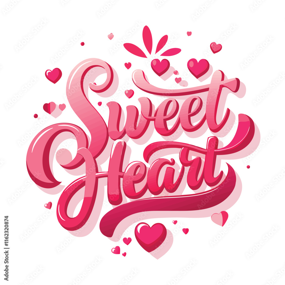 Charming 'Sweet Heart' Vector Design Charming 'Sweet Heart' Vector Design