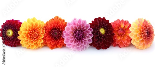 Wallpaper Mural set of beautiful colourful chrysanthemum flowers,  Torontodigital.ca