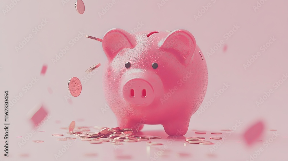 Shattered Piggy Bank on Wooden Table with Coins Spilled, Depicting Financial Struggles and the Urgency for Smart Money Management Strategies Shattered Piggy Bank on Wooden Table with Coins Spilled, Depicting Financial Struggles and the Urgency for Smart Money Management Strategies