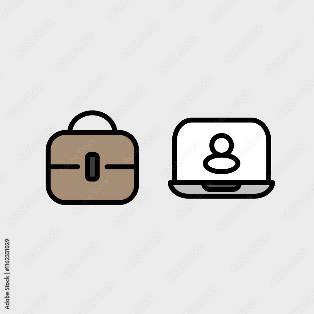 Modern education and school vector symbol set. Modern education and school vector symbol set.