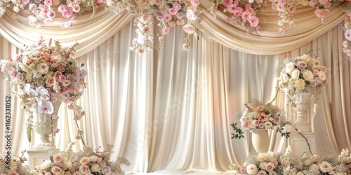 Elegant Wedding Floral Backdrop