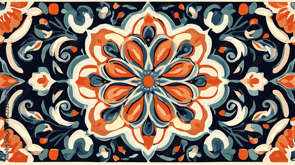 Textile motif design Textile motif design