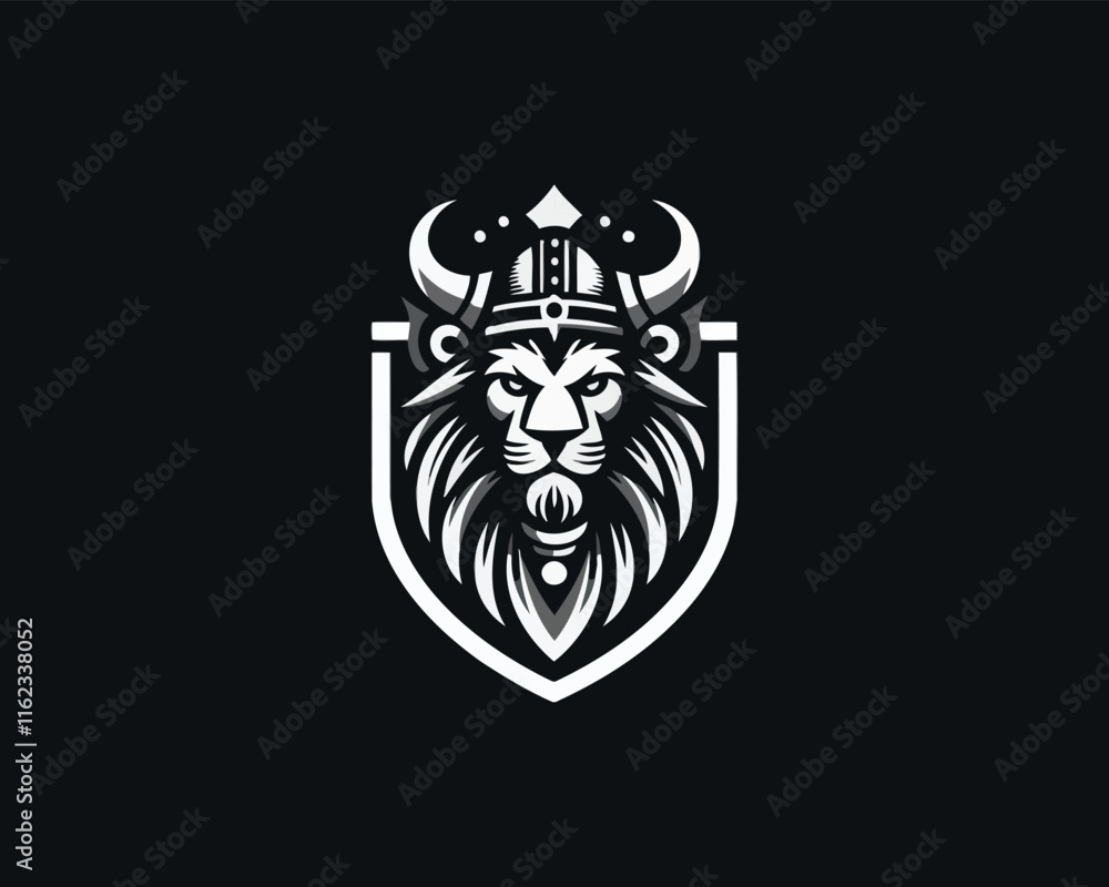 Viking Lion Logo Design