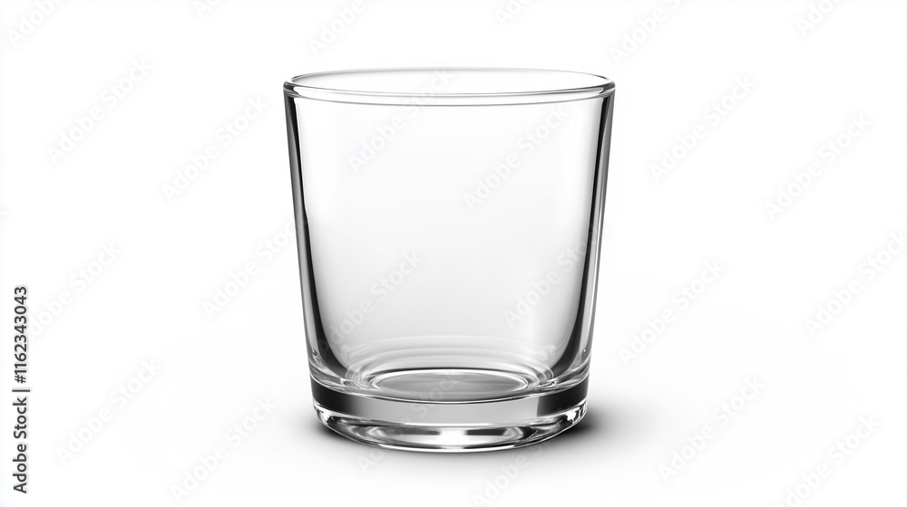 empty crystal glass isolated on white empty crystal glass isolated on white