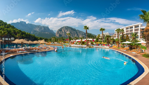 Free photo type entertainment complex. the popular resort with pools and water parks in tu