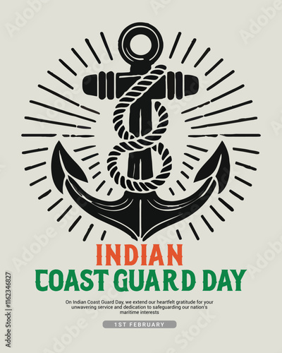 Indian Coast Guard Day with Bhartiya Tatrakshak Divas social media post banner template
