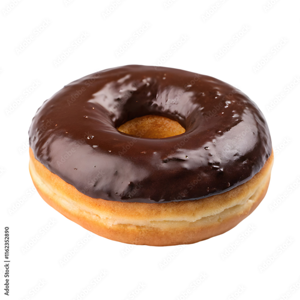 Chocolate donut on transparent background Chocolate donut on transparent background
