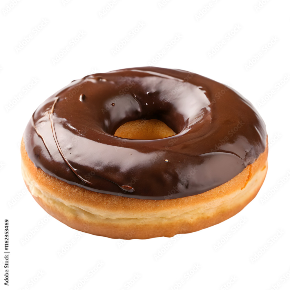 Chocolate donut on transparent background Chocolate donut on transparent background