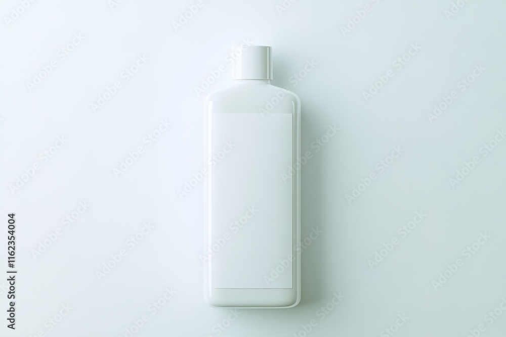 top-down view of minimalist hand sanitizer bottle with blank white label glowing against pristine white surface top-down view of minimalist hand sanitizer bottle with blank white label glowing against pristine white surface