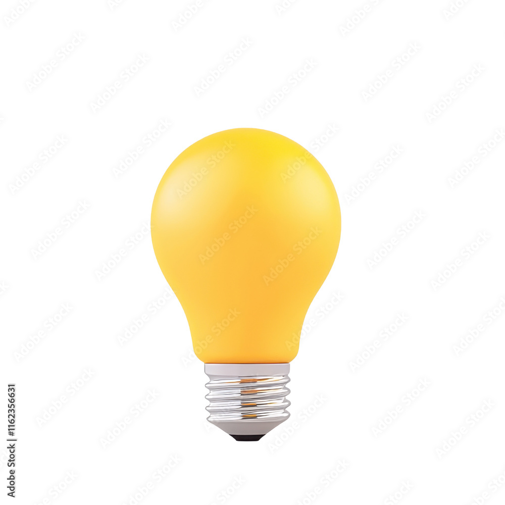 A vibrant yellow light bulb with a classic shape, designed to provide illumination. A vibrant yellow light bulb with a classic shape, designed to provide illumination.