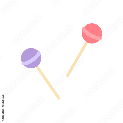 Colorful lollipops resting on a white surface during daytime