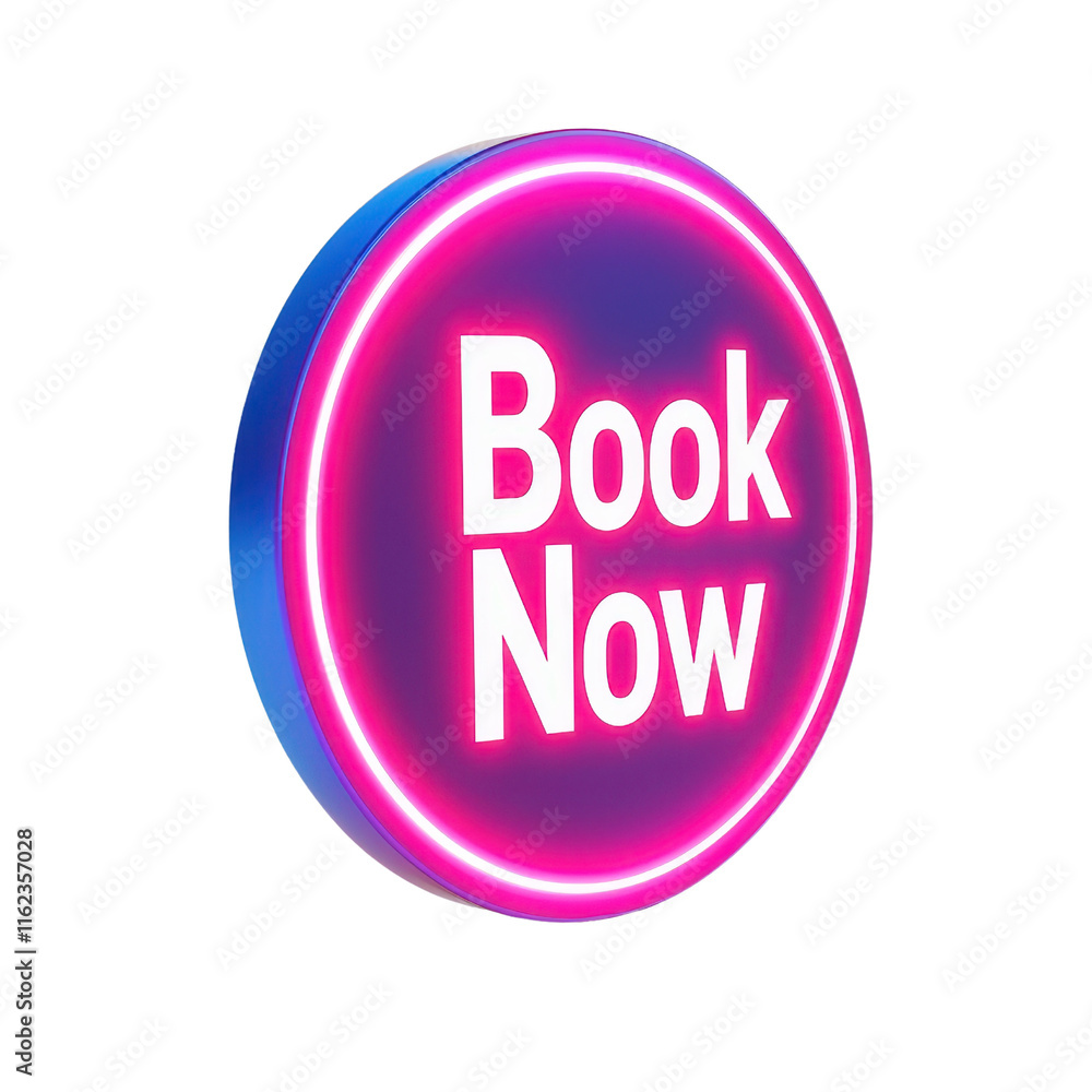 A bright, circular neon sign displaying the phrase A bright, circular neon sign displaying the phrase