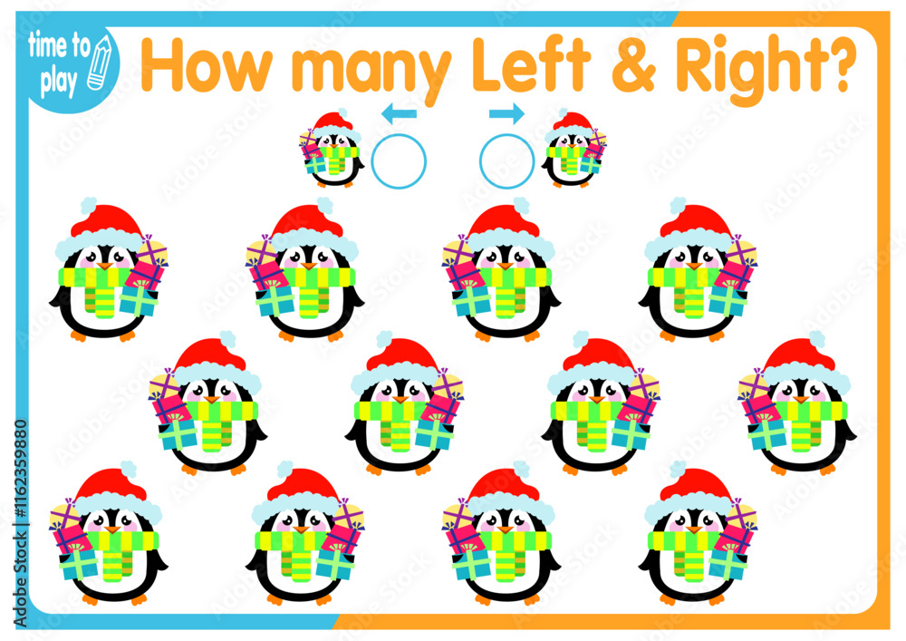 children's educational game, tasks. count how many elements will be placed on the right and how many on the left. New Year. Christmas
children's educational game, tasks. count how many elements will be placed on the right and how many on the left. New Year. Christmas