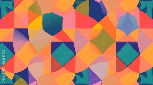 Wallpaper Mural Vibrant Geometric Abstract Pattern  Torontodigital.ca