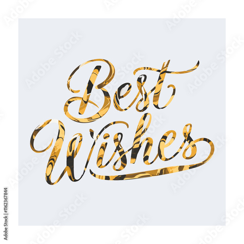 Best whishes lettering vector illustration photo