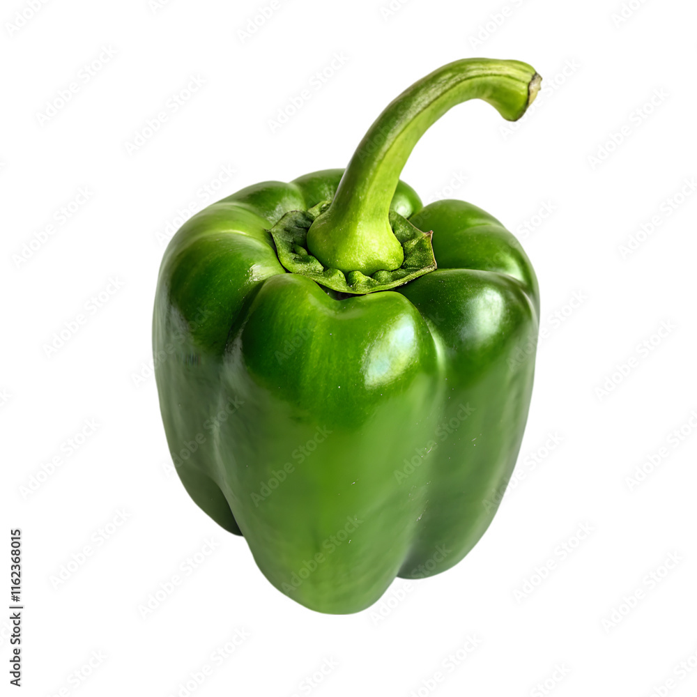 Green pepper on transparent background Green pepper on transparent background