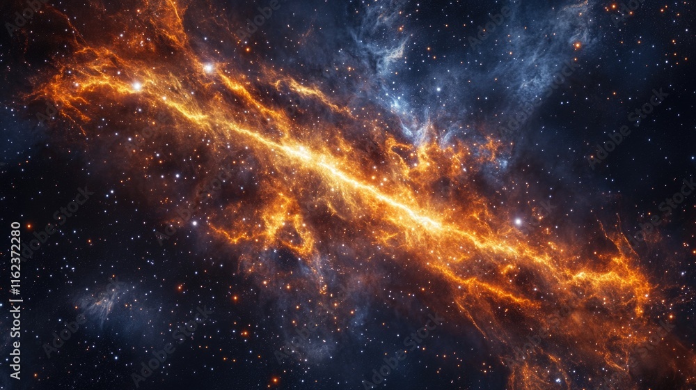 Obraz premium Orange Galaxy Background