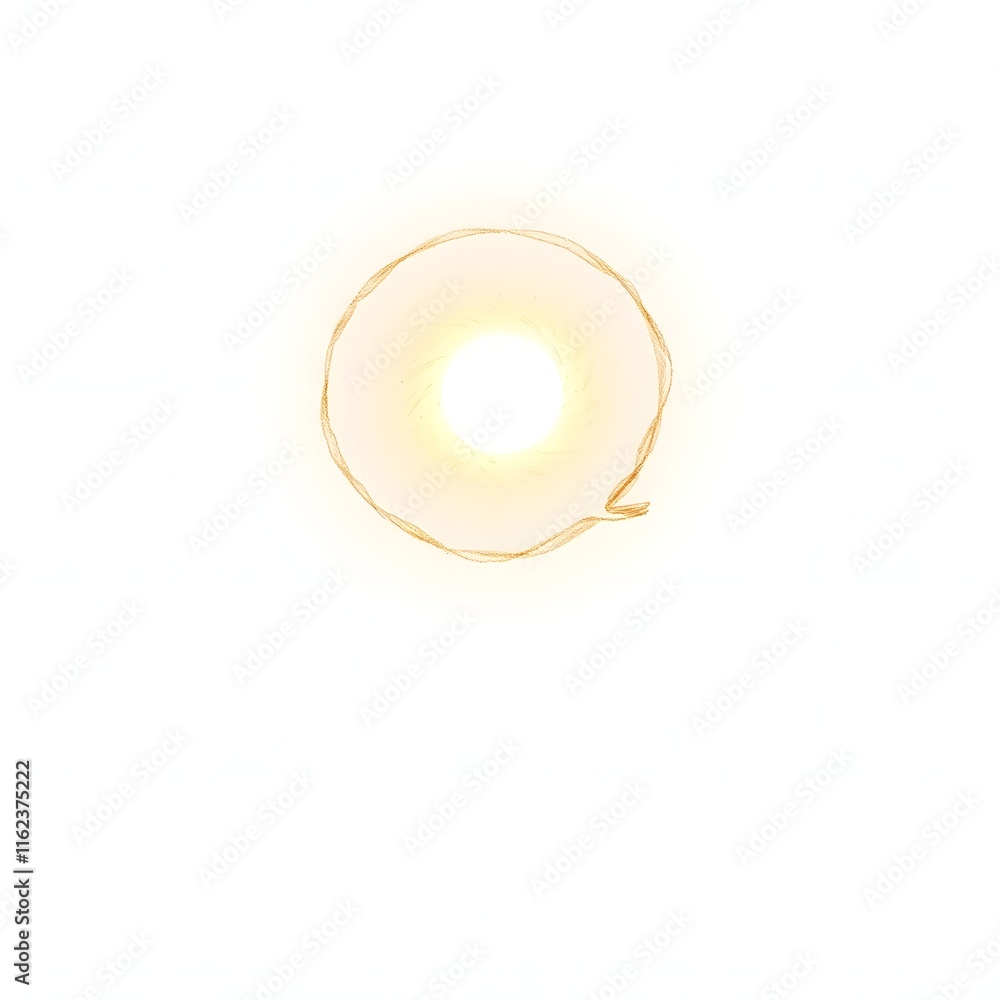 Glowing Circle of Light: Simple White Background with Bright Light for Design Overlays. Glowing Circle of Light: Simple White Background with Bright Light for Design Overlays.