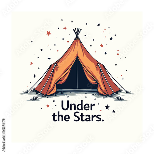 Camping typography vector illustration for t-shirts design