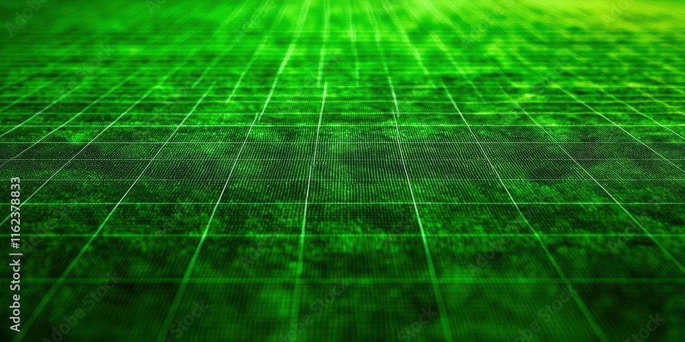 Obraz premium Green background with a grid of squares