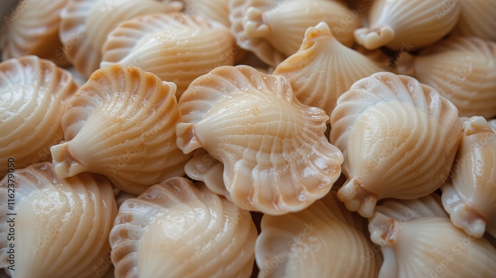 Natural sea shells with speckled brown patterns. Natural sea shells with speckled brown patterns.