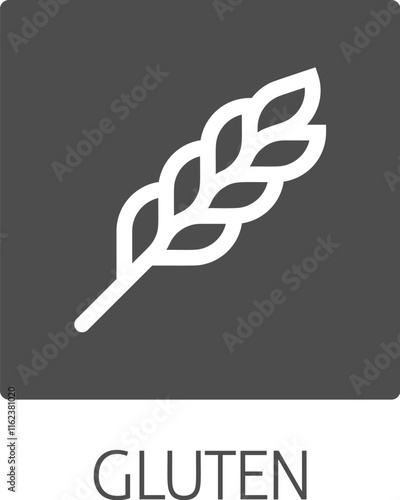 A wheat or rice plant gluten food concept icon. Possibly an icon for the wheat or gluten allergen or allergy.