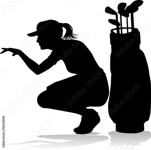 A woman golfer sports perso...