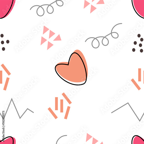 seamless pattern love vector with white background