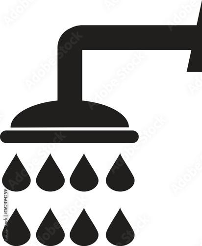 Shower icon. shower head outline. Thin line icon from cleaning collection. Editable vector isolated on white background
