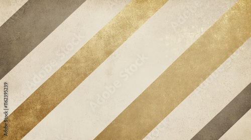 A refined minimalist design with diagonal gold stripes on a soft taupe background