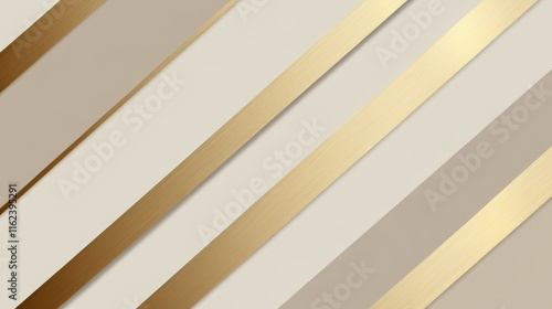 A refined minimalist design with diagonal gold stripes on a soft taupe background